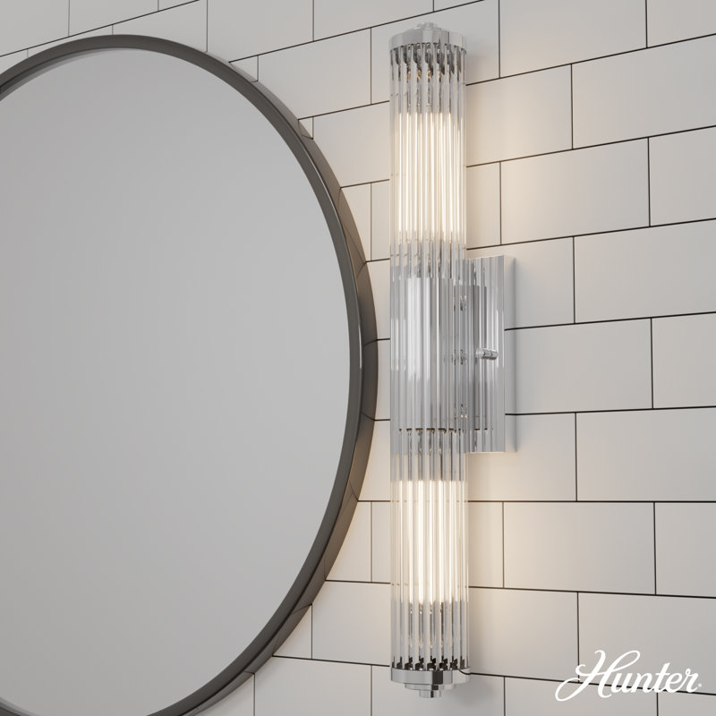 2 - Light Dimmable Vanity Light, Chrome