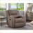 Recliners Modern Manual Recliner Chair, Compact 32.68” Wide | Faux Leather | Walnut Brown