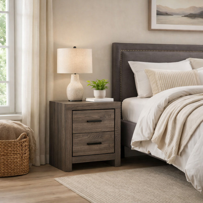 Dossantos 21.75'' W Nightstand, Brown