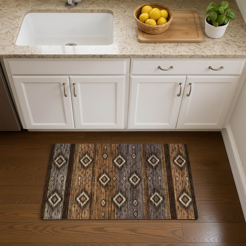 Premium Machine Washable Mayfield AMF1943 Tribal Rug, Rectangle 1'8" x 2'6"