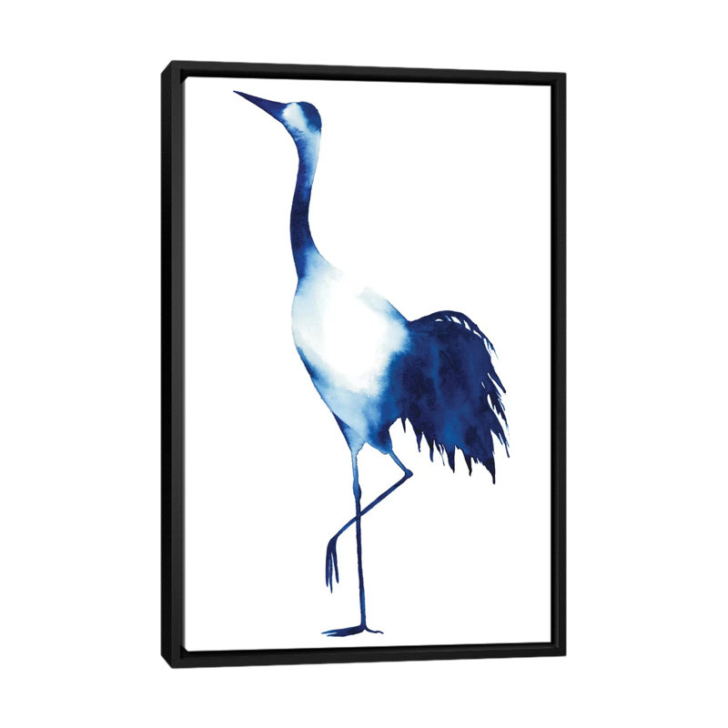 «Ink Drop Crane II», reproduction d'art sur toile, H 12 po x l 8 po x P 0,75 po, Toile tendue, Pas de tapis