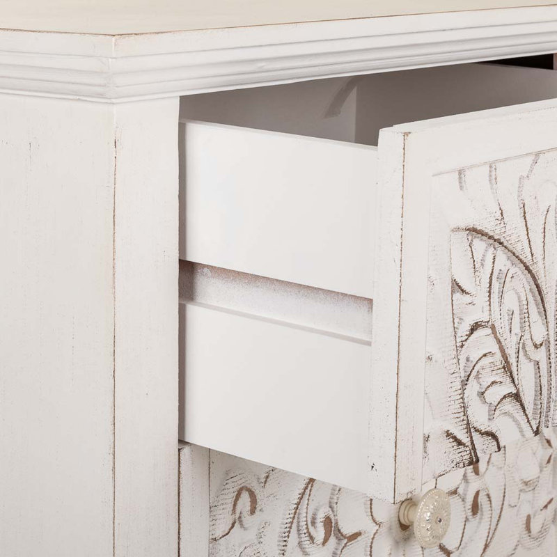 Alleta 46cm W Bedside Table, Antique White