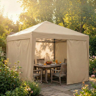 Tente d'auvent escamotable de 11 pi x 11 pi, installation instantanée pour une personne, abri commercial robuste avec dessus imperméable, hauteur réglable, comprend sac à roulettes et sacs de sable pour la plage, les marchés, les événements extérieurs, kaki