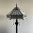 Berislav Tiffany Floor Lamp White Stained Glass Hexagon Metal Base LED Bulbs Included 16"W*16"D*64"H
