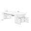Bureau rectangulaire en bois massif avec 6 tiroirs Burlywood-794314290