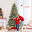 Arbre de Noël artificiel avec connecteur d'alimentation rapide 360 ° 1086 aiguilles de pin-1658979426