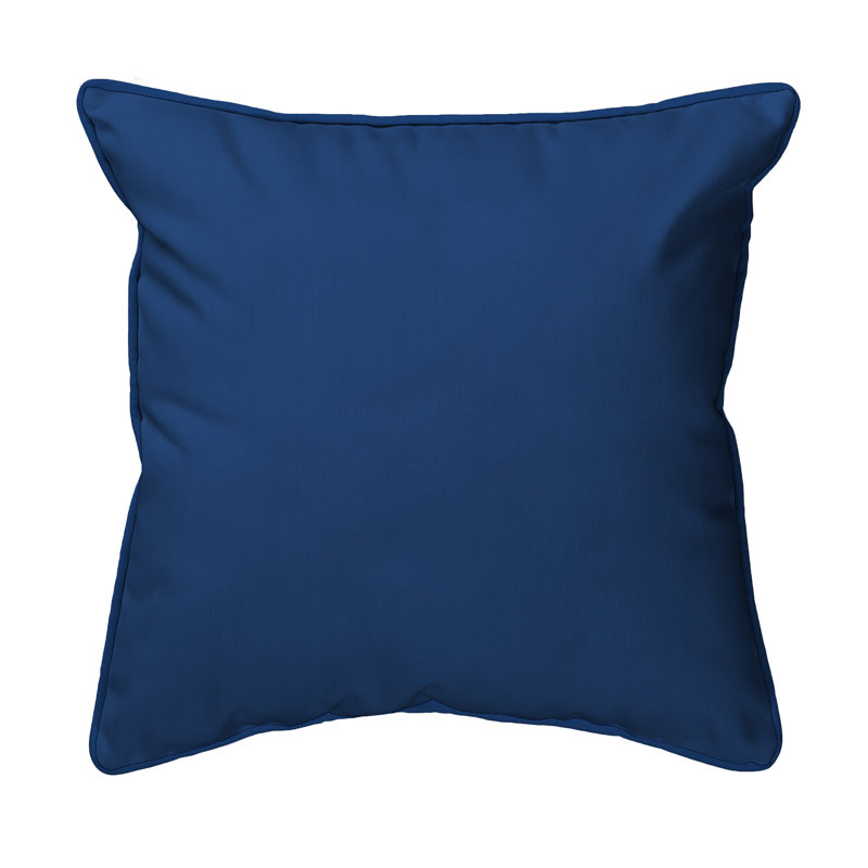 Small Peacock Print Indoor/Outdoor Square Pillow