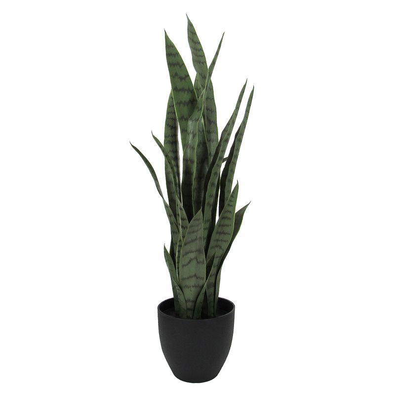 Plante de serpent artificielle Sansevieria en pot, H 34 po x l 12 po x P 12 po