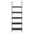 Contemporary 5-Tier Ladder Bookshelf With Marble Look Laminate And Metal Frame For Office And Bedroom-478632210