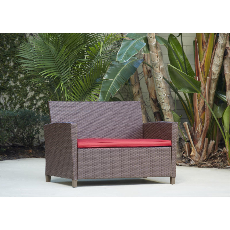 Zech All Weather Wicker/Rattan 4 - Person Seating Group with Cushions
