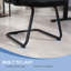 Chaise de bureau ergonomique sans roulettes, chaise de bureau rembourrée, noire