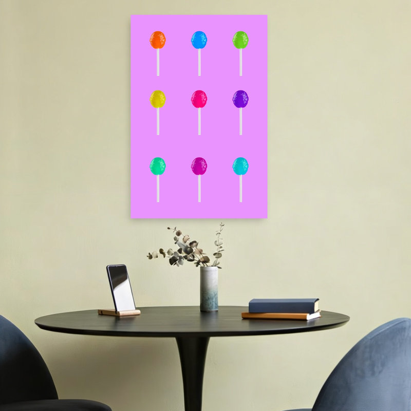 Impression d'art mural géométrique «Lollipops Rainbow Grid», 24" H x 16" W