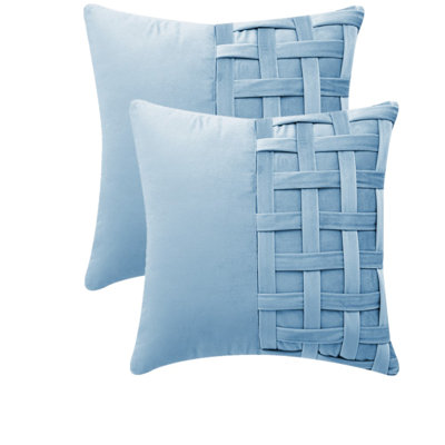 Velvet Bold Cross Velvet Geometric 18'' Throw Pillow Cover