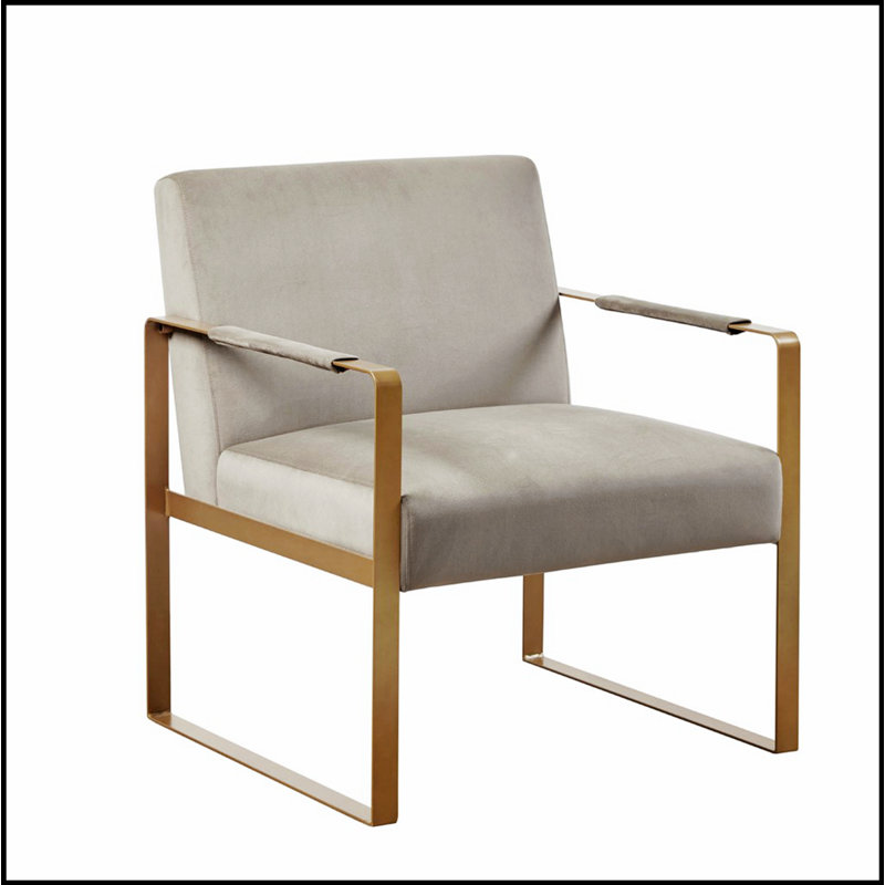 Fauteuil d'appoint rétro en or avec sac souple et mousse haute densité pour un confort et un style ultimes