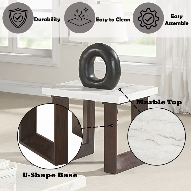 Table basse rectangulaire et table de canapé