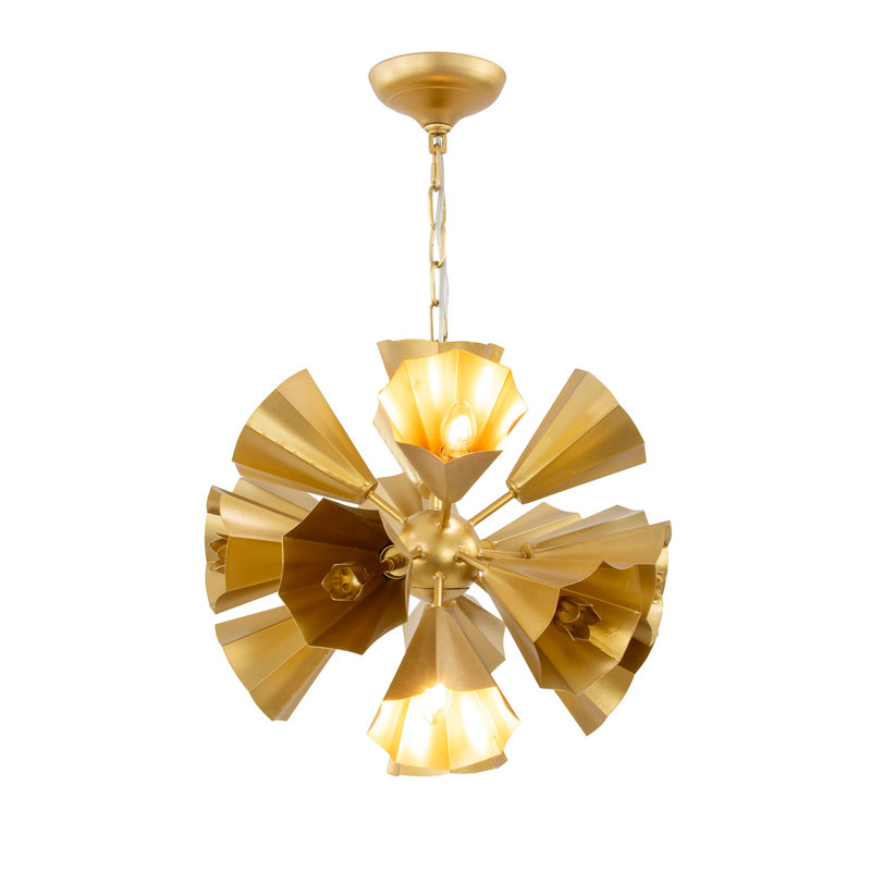 Laura 8 - Light Chandelier, Gold