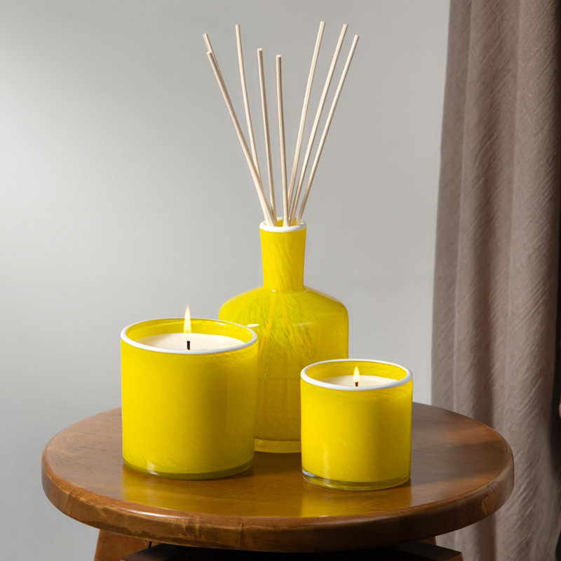 White Grapefruit Scented Jar Candle, 3" H x 3" W x 3" D