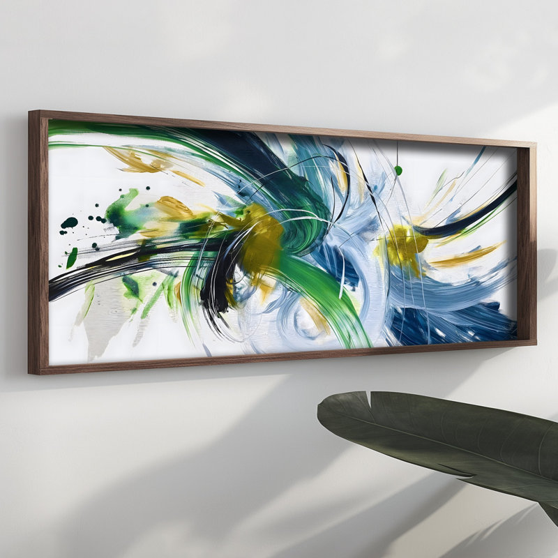 Elegant Decorative Framed MDF Painting, 15.7 x 47.2 x 0.1 inches | 100% MDF with 3 mm Thickness, 100% Pine Wood Frame | UV Printed Artwork for Home Decor, Living Room, Office, Modern Aesthetic