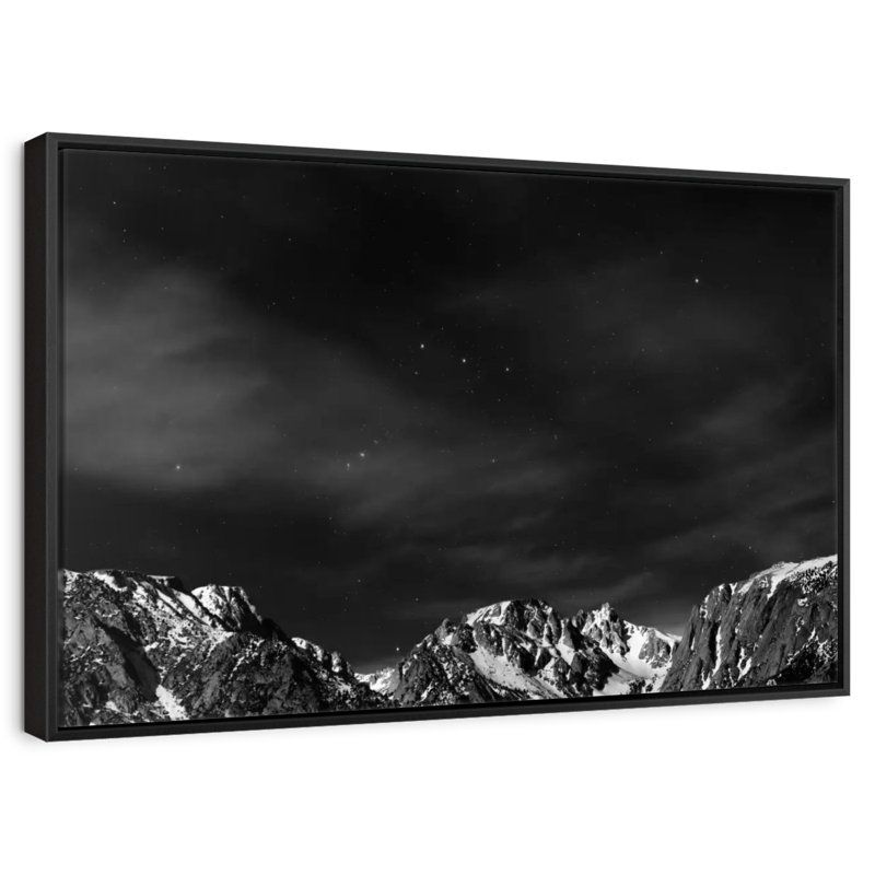 Starlit Sierra Nevada, Floating Frame Black, 31" X 21"