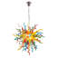 Lustre en verre soufflé à la main multicolore, plafonnier semi-encastré moderne-491129727
