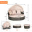 5 lits de jour pour patio avec auvent, coussins moelleux, table, pour la détente dans la cour, cadre solide lavable 5 pièces, espace de loisirs extérieur-303431126