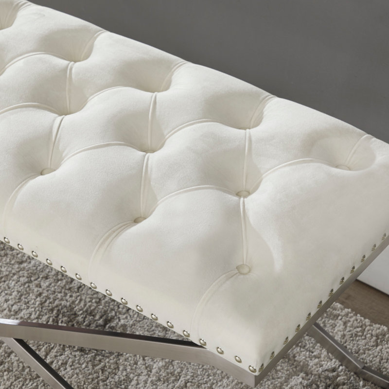 Banc rembourré kimzey, Beige
