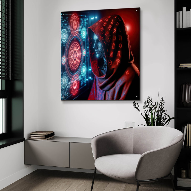 Art mural en verre épique «Calling Home 3» par Rey Klimt, 36 po x 36 po, H 36 po x l 36 po