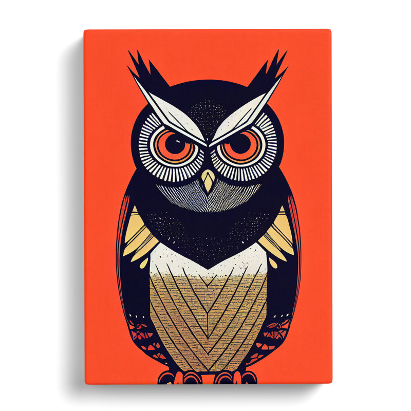 A Spirited Owl - Wrapped Canvas Print, 50cm H x 35cm W
