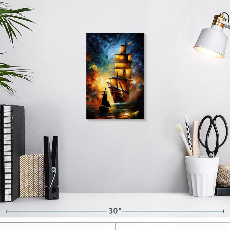 Bateau pirate Aletra, H 12 po x l 8 po