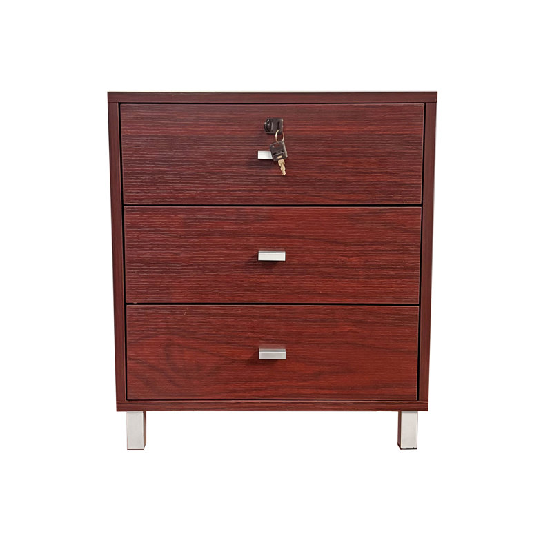 Nightstand With Locking Top Drawer