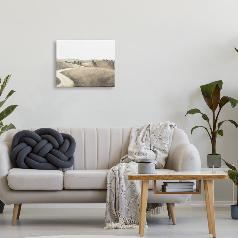 Art champêtre sur fond blanc, Toile tendue, H 20 po x l 16 po