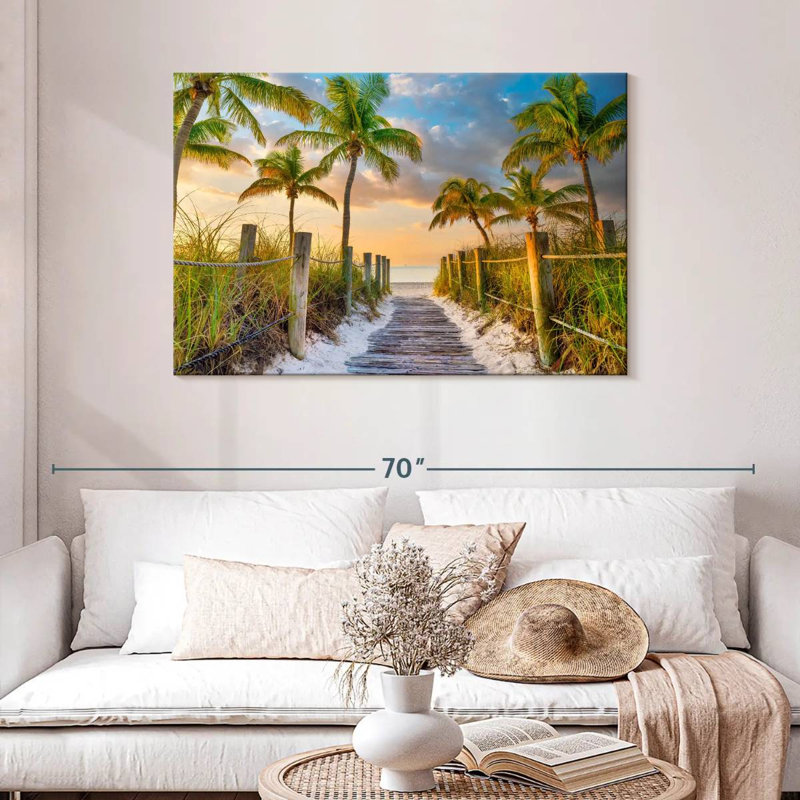 Ravi, plage tropicale, lever de soleil, Key West, Floride, H 30 po x l 45 po