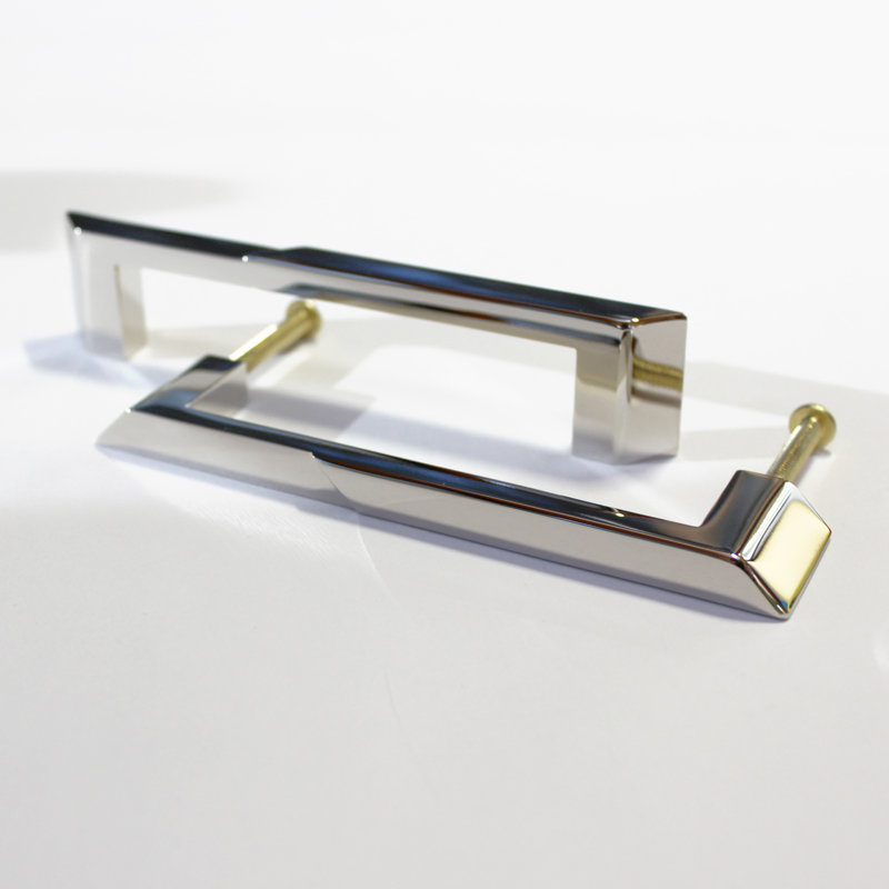 Pyramid Bar / Handle Pull, Solid Copper/Brushed Polished 