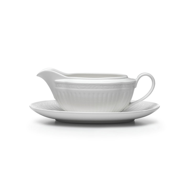 Mikasa Italian Countryside Gravy Boat and Saucer Set