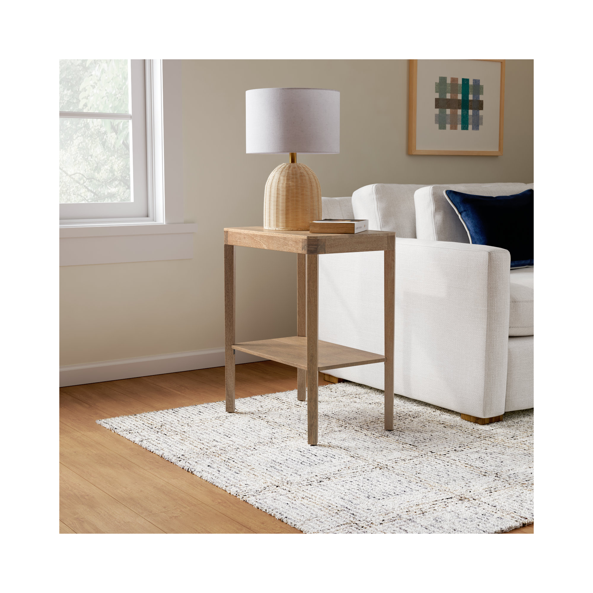Ardentown Solid Wood End Table, Natural