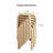 Natural Tone Mdf Stackable Backless Stools Set