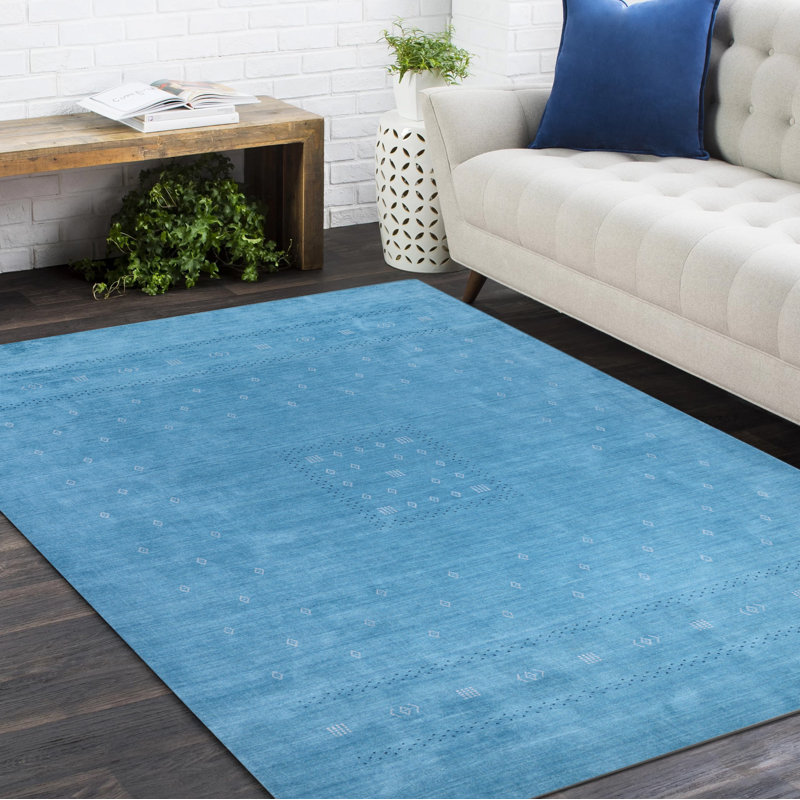 Simi Geometric Area Rug, Rectangle 9' x 12', Sapphire