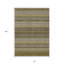 Tapis extérieur lavable rayé brun café et taupe 10 pi x 14 pi