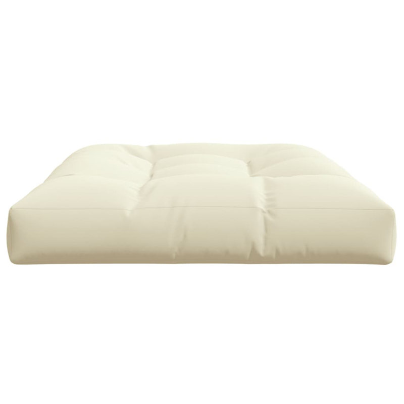 vidaXL Pallet Cushion Cream Fabric (100% polyester) 47.2 x 31.5 x 4.7 in, Cream, 47.2" H x 31.5" W x 4.7" D