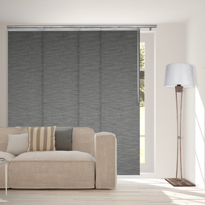 Rail extensible à panneau simple en pin Pine, largeur du panneau: 23,5 po, Nickel satiné, L 110 po x L 94 po