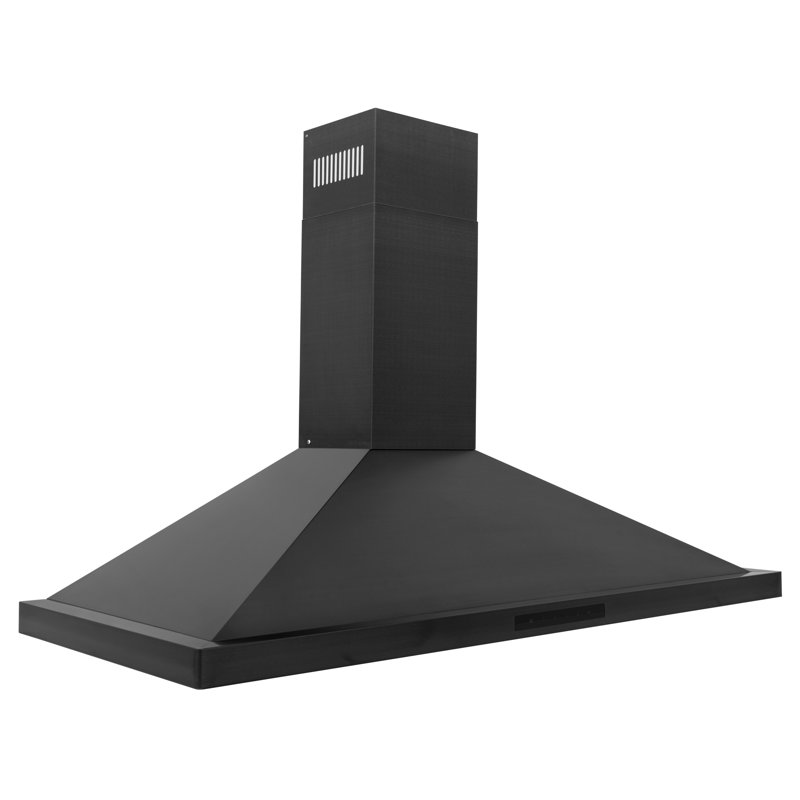 ZLINE Convertible Vent Wall Mount Range Hood, Black Stainless Steel
