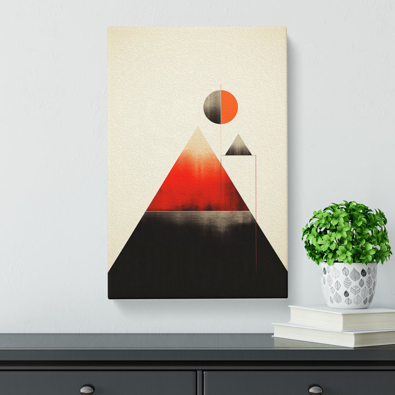 Minimalist Geometric No.2 - Wrapped Canvas Print, 76cm H x 50cm W x 3cm D