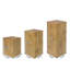 Ensemble de tables d'appoint de style rétro naturel, tables de bout empilables, table d'appoint MGO à colonne carrée pour le salon, la chambre à coucher et le bureau