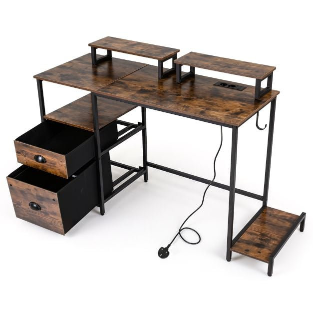 Metal Base Computer Desk