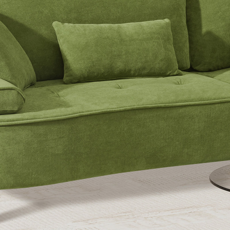 Canapé moderne rembourré avec assise très profonde, Vert
