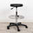 Ethelinda Adjustable Height Ergonomic Lab Stool with Footring Wheels