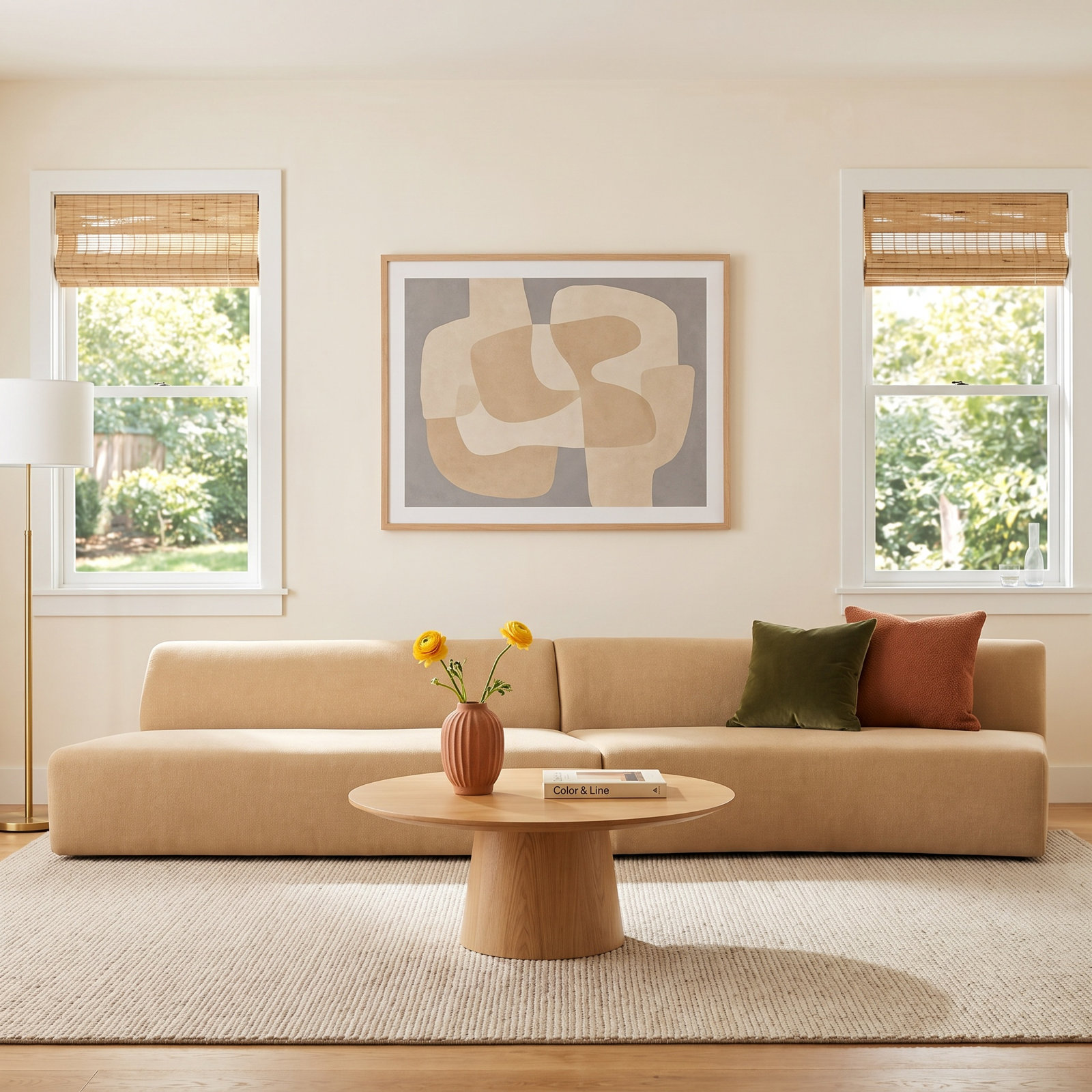 REMI 161" Modular Sofa, Yellow