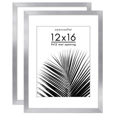 Cadre photo Americanflat - ensemble de 2 - cadre avec passe-partout - plexiglas poli
