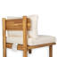 Destini Modern Coastal Outdoor Solid Acacia Wood Patio Chairs With Water-Repellent Cushions