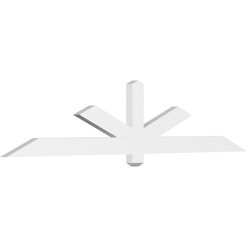 Support de pignon en PVC de qualité architecturale Kennewick, H 17,5 po x l 84 po (pas: 5/12), P 2 po x F 4 po